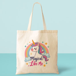 Bolsa Tote Cavalo Unicórnio com Arco-Íris