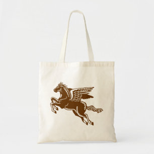 Bolsa Tote Cavalo Voador - Marrom e Branco Castanha
