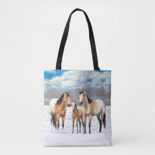 Bolsa Tote Cavalos Appaloosa De Casca Neve