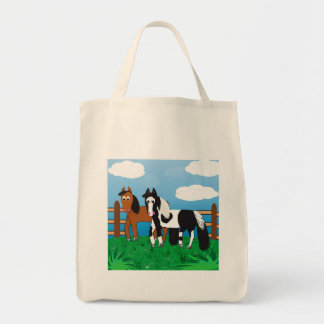 Bolsa Tote Cavalos bonitos dos desenhos animados