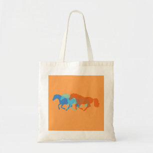 Bolsa Tote Cavalos Coloridos Correndo