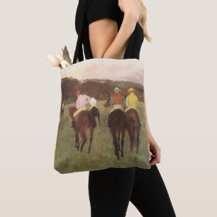 Bolsa Tote Cavalos de corrida em Longchamp por Edgar Degas
