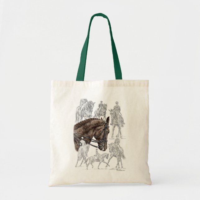 Bolsa Tote Cavalos de Dressagem Coletados FEI (Frente)
