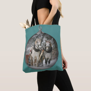 Bolsa Tote Cavalos de Natal