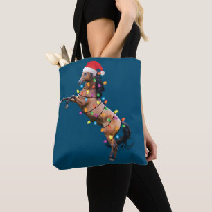 Bolsa Tote Cavalos de Natal Papais noeis de cavalos Engraçado