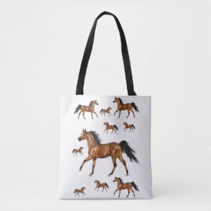 Bolsa Tote Cavalos de toalha
