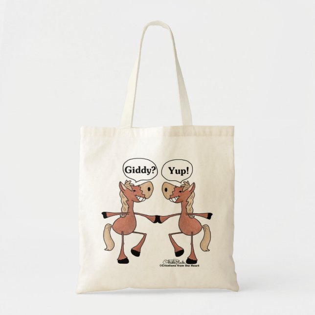 Bolsa Tote Cavalos Giddy Up (Frente)