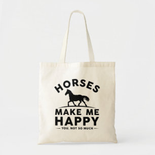 Bolsa Tote Cavalos Me Fazem Feliz Não Tanto