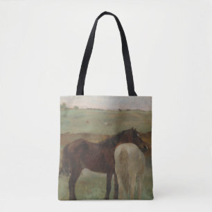 Bolsa Tote Cavalos num Prado, Pintura a Petróleo, Edgar Degas