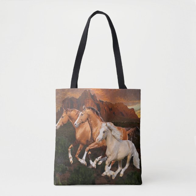 Bolsa Tote Cavalos selvagens do Arizona (Frente)