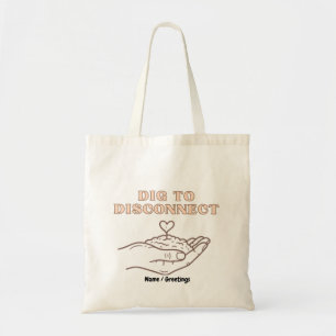 Bolsa Tote Cavar para Desconectar Mindfulness e Jardim de Ate