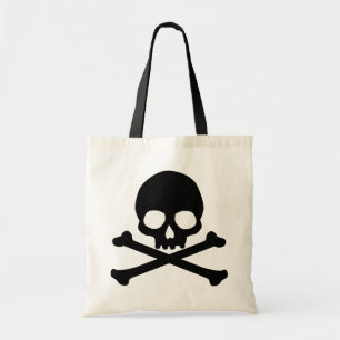 Bolsa Tote Caveira Simples e Crossbones