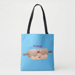 Bolsa Tote Cavilha rolante e cartoon para pastelaria