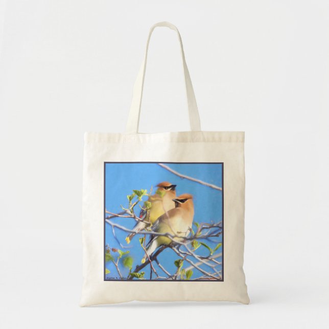 Bolsa Tote Cedar Waxwings (Frente)