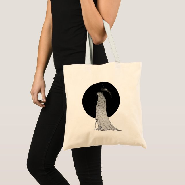 Bolsa Tote Ceifador de Dotwork (Frente (produto))