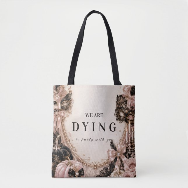 Bolsa Tote Celebração Caprichosa de Halloween em Pastel (Frente)