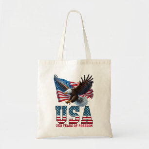 Bolsa Tote Celebração da Liberdade da Bandeira Águia EUA Amér