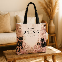Bolsa Tote Celebração de Halloween Rosa Elegante