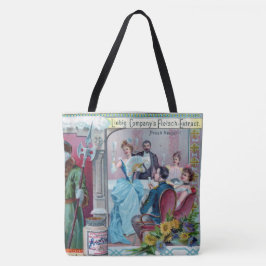 Bolsa Tote Celebração do Ano Novo Vintage: Publicidade em Gra
