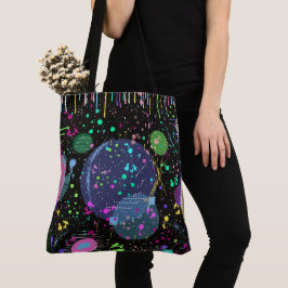 Bolsa Tote Celebrações Celestiais: Arte Abstrata Maximalista 