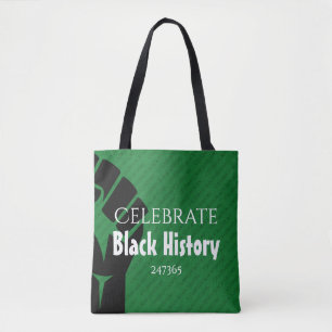 Bolsa Tote CELEBRADO BLACK HISTÓRIA 247365 Verde Personalizad