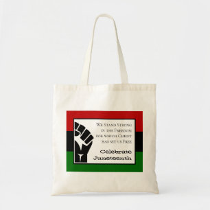 Bolsa Tote CELEBRADO JUNETEENTH Christian Verse Personalizáve