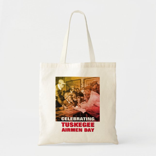 Bolsa Tote Celebrando TUSKEGEE AIRMEN DAY Veteranos (Frente)