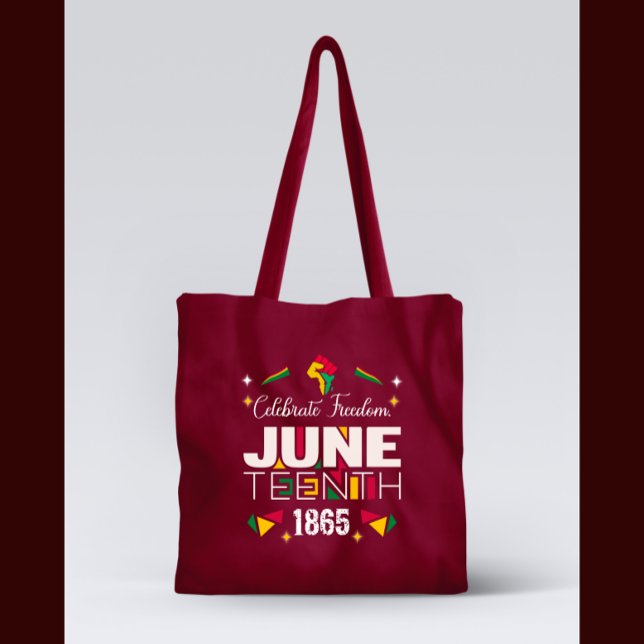 Bolsa Tote Celebrar a Liberdade JUNETENTH 1865 História Negra (Criador carregado)