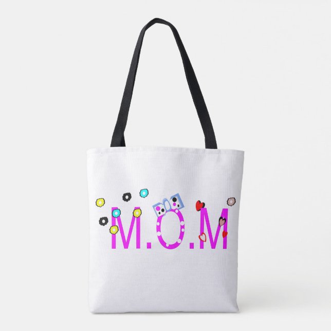 Bolsa Tote Celebrar M.O.M.! Doce e bonito. (Verso)