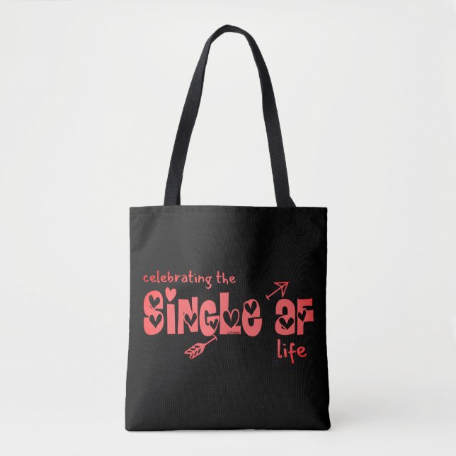 Bolsa Tote CELEBRAR O SOLTEIRO AF LIFE solteiros engraçados (Frente)