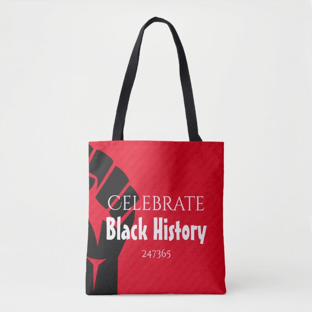 Bolsa Tote CELEBRATE BLACK HISTORY 247365 Personalised Red (Frente)