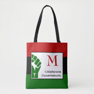 Bolsa Tote CELEBRATE JUNETEENTH MONOGRAM Personalizável