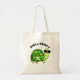 Bolsa Tote Celebridade Engraçada de Shell Tortoise Pun