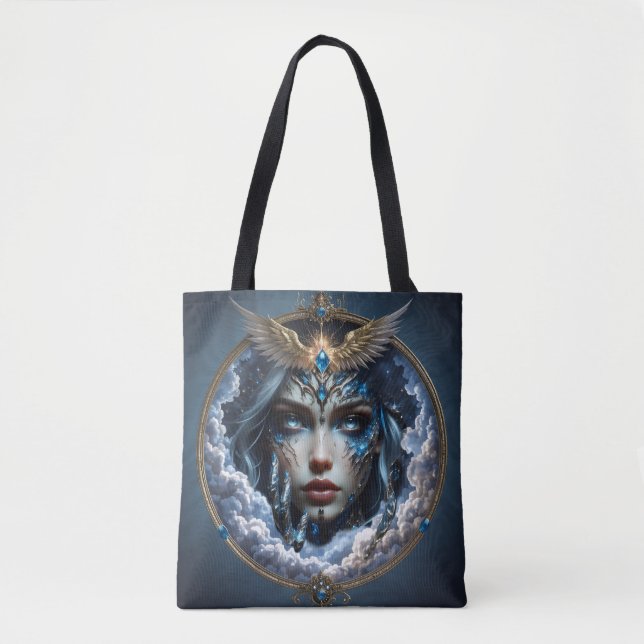 Bolsa Tote Celestia – Guardiã do Céu Infinito.  (Frente)