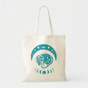 Bolsa Tote Celestial Crecente Lua Possum Whimsical Nature