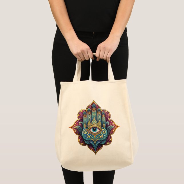 Bolsa Tote Celestial Hamsa  (Frente (produto))