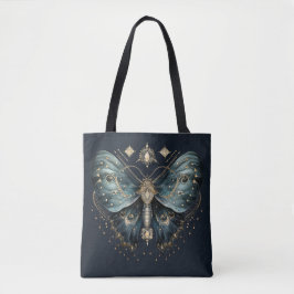 Bolsa Tote Celestial Moth Dark Aesthetic - Gothic Witch Art