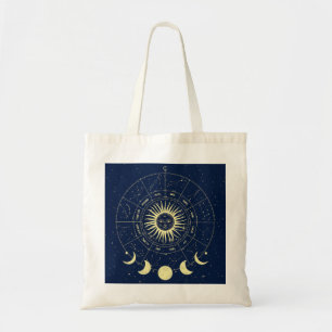 Bolsa Tote Celestial Sun Moon Fases Zodiac