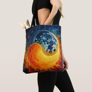 Bolsa Tote Celestial Yin Yang Art