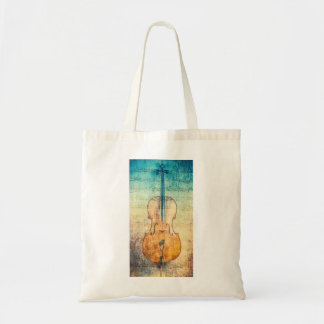 Bolsa Tote Cello com partituras coloridas