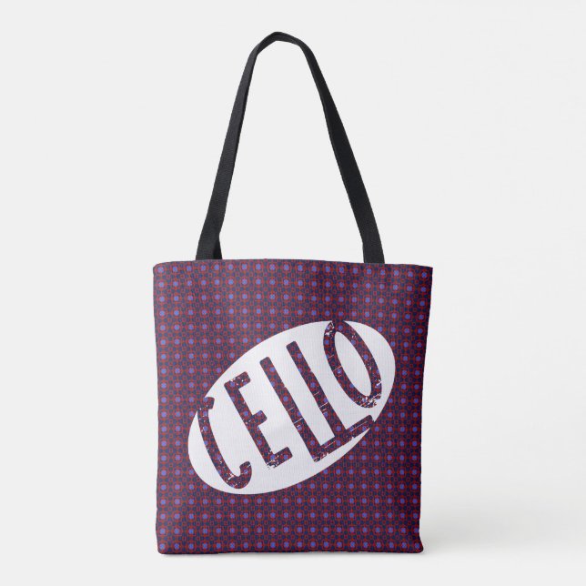 Bolsa Tote Cello Oval Rough Text (Verso)