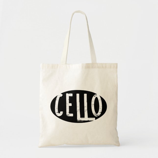 Bolsa Tote Cello Oval Rough Text (Frente)