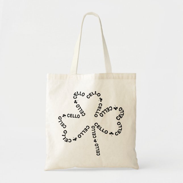 Bolsa Tote Cello Text Shamrock (Frente)