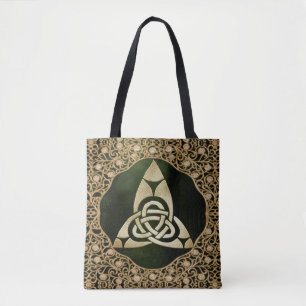 Bolsa Tote Celtic Trinity Knot on Forest Shadows