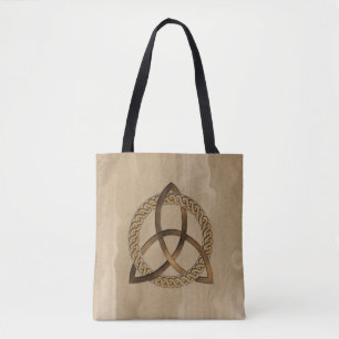 Bolsa Tote Celtic Triquetra Trinity Knot All Over Impressão B
