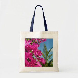 Bolsa Tote Cena da Natureza Tropical de Bougainvillea e Palm