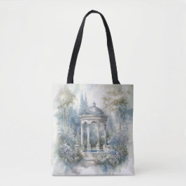 BOLSA TOTE CENA DE CÁPSULA DE JARDINA DE ÁGUA PASEL TRANQUIL