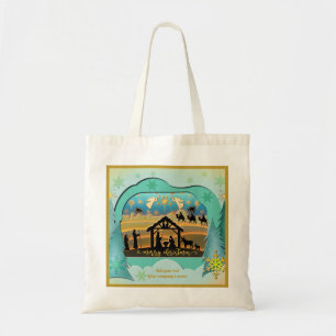 Bolsa Tote Cena de Natal do Menino Jesus no Presépio