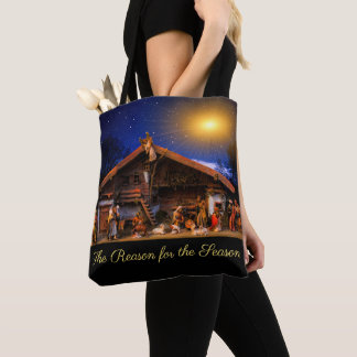 Bolsa Tote Cena de Natal do Motivo da Temporada