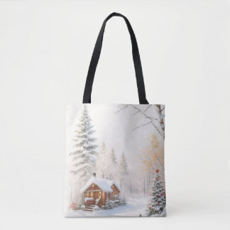 Bolsa Tote Cena de Natal Nevado